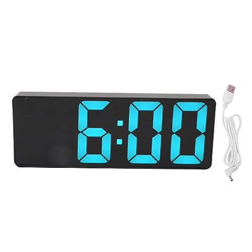 Digital Wecker USB -Batterie mit großer blauer Number Desktop -LED -Spiegeluhr mit temperamentvollem Display für Schlafzimmerbüro von outdoorm