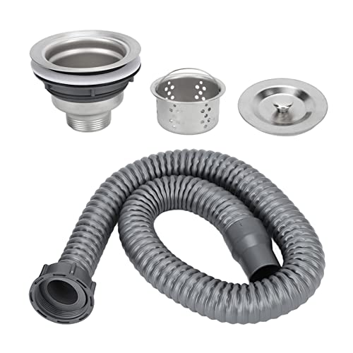 Edelstahl Badewanne Haarfänger Abflusssieb Set Einfaches Erscheinungsbild großer Größe für Heimküchen von outdoorm