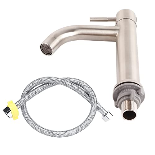 Edelstahl gebürstetes Becken Wasserhahn langlebig mit für Badezimmer Silber Edelstahl gebürstetes Becken Wasserhahn langlebig mit für Badezimmer Silber von outdoorm