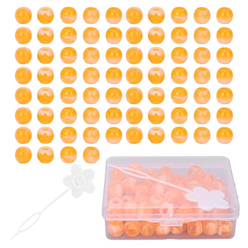 HAIR BRAIDING BEADS EXQUISITE PLASTIC RESIN DIY DECORATION 74PCS SUITABLE BANQUET WEDDING FILM EXHIBITION (Tief gelb) von outdoorm