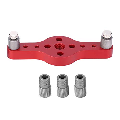 Hole Punch Locator Aluminiumlegierer Puncher DIY Holzbearbeitungswerkzeug mit 3pcs Drill -Buchse (Rot) von outdoorm