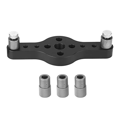 Hole Punch Locator Aluminiumlegierer Puncher DIY Holzbearbeitungswerkzeug mit 3pcs Drill -Buchse (Schwarz) von outdoorm