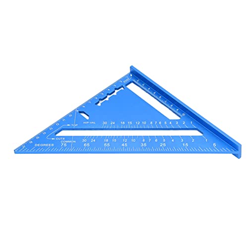 Holzbearbeitungsdreieck Aluminiumlegierung Elektrophoretische Farbe Clear Scale Triangle Carpenter Quadrat (Blau) von outdoorm