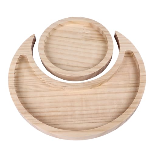 Holzkristallhalter Mond rundes Design Kristall Organizer Tablett Schmuckstück Home Home Holzkristallhalter Mond rundes Design Kristall Organizer Tablett Schmuckstück Home Home von outdoorm
