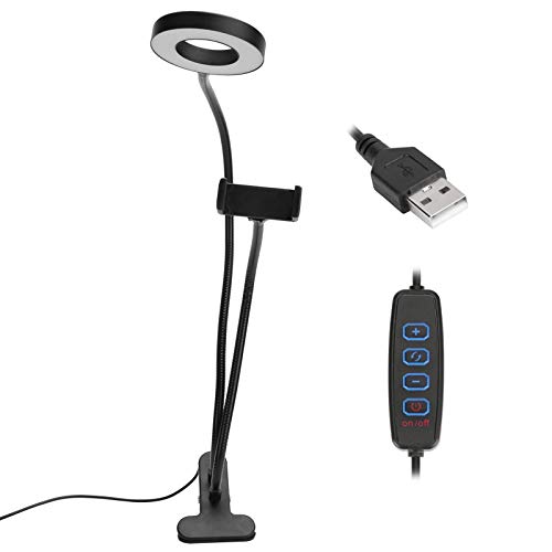 LED -Selfie -Ringlicht mit verstellbarer Schreibtischlampe für Live -Stream von outdoorm