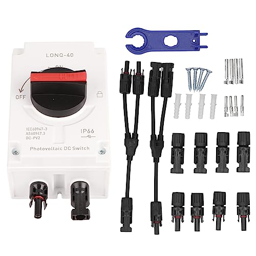 Photovoltaic DC Isolator Solar Switch IP66 wasserdicht für solarbetriebene RV 1200V DC 32A 4p (2 in 1) von outdoorm
