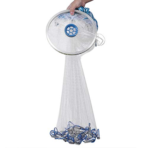 TRAGBARE LANGLEBIGE Hand Throw Fish MESH NET Catch Fishing Network Trap Accessory FÜR Fischerei ENTHUSIASTEN (3,6 m) von outdoorm