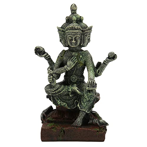 outdoorm Aquarium Buddha Statue Dekoration Harz meditierende Figur für Fischtank Zen Friedliche Verzierung von outdoorm