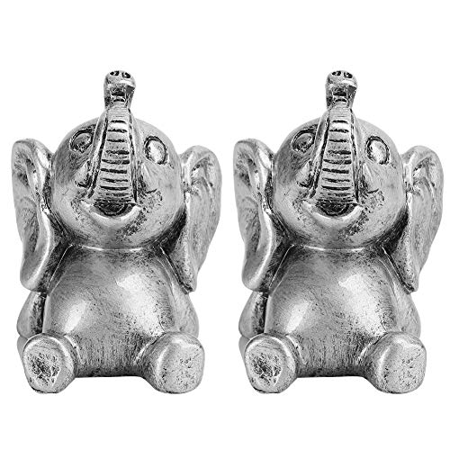 outdoorm Harz Elefant Dekoration Vintage Ornament Nette Tier Skulptur Statue Auto Heimat für Schreibtisch Wohnzimmer Schlafzimmer Auto 2pcs von outdoorm