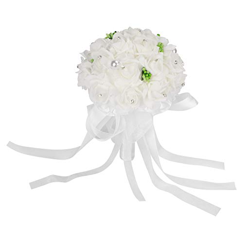 outdoorm Hochzeitsstrauß Braut Halten Schaumblumen Lace Edge Kreativität Bündel Vorräte für Hochzeitsfeierveranstaltungen (Kleine Blumen -Trompete) von outdoorm