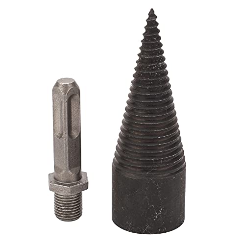 outdoorm Holzkegel Punch hohe Härte Brennholz Trennung abnehmbarer runde Schaftfäden Bohrmaschine Bit Splitter Tool für häusliche Campingfarmen im Freien von outdoorm