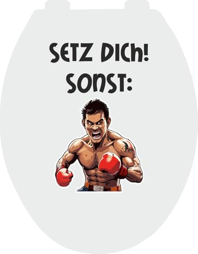 Boxer Toilettendeckel-Aufkleber Klo-Deckel-Aufkleber Fun Sticker Spaß Aufkleber Deko Aufkleber von outlaw-rats