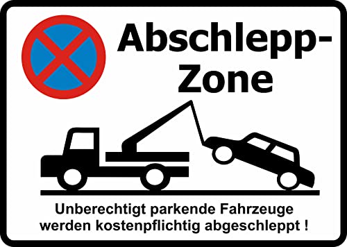 Sicherheitsaufkleber "Abschlepp-Zone" – wetterfester Hinweisaufkleber mit Abschlepp-Piktogramm für den Außenbereich TC-018 von outlaw-rats