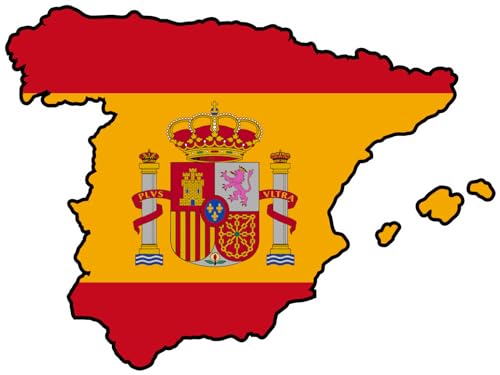 outlaw-rats Spanien Aufkleber Flagge Fahne - PKW Motorrad PC Quad Modellautos Landkarte Urlaub Koffer von outlaw-rats