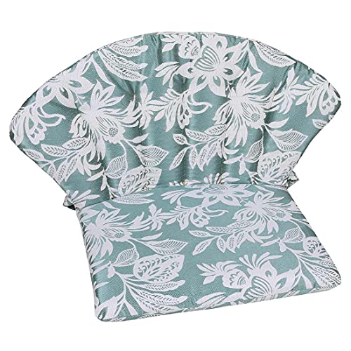 OUTLIV. Elegance Sesselauflage aus Polyester/Baumwolle 42 cm x 40 cm x 4 cm, Blumen, Sitzauflage für Gartenstuhl von OUTLIV