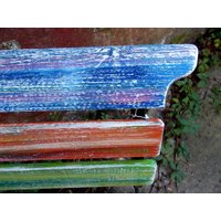 Biergartenstuhl Klappstuhl Gartenstuhl Bunt Regenbogen Handbemalt Vintage Biergartenstuhl Klappstuhl Gartenstuhl Bunt Regenbogen Handbemalt Vintage von outofnorm