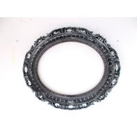 Grosser Rahmen Oval Ohne Glas Schwarz Silber Patina Grosser Rahmen Oval Ohne Glas Schwarz Silber Patina von outofnorm