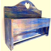 Küchenregal Mit Rollenhalter Orientblau Kupfer Vintage Küchenregal Mit Rollenhalter Orientblau Kupfer Vintage von outofnorm