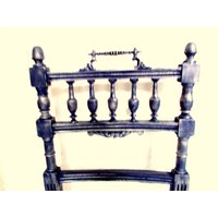 stuhl Mitternachtsblau Silberpatina Vintage von outofnorm