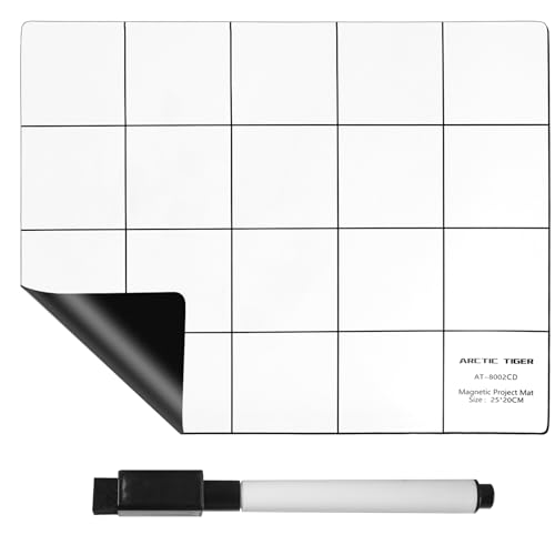 Outtshop Magnetic Project Mat, Magnetmatte mit Stift zum Sortieren von Bits für Smartphone Laptop oder andere Elektronik Reparatur, DIY, etc Weiß Outtshop Magnetic Project Mat, Magnetmatte mit Stift zum Sortieren von Bits für Smartphone Laptop oder andere Elektronik Reparatur, DIY, etc Weiß von outtshop