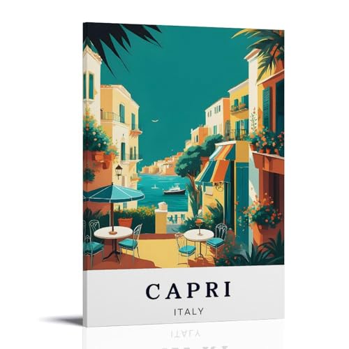ouweri Capri-Italien-Reiseposter, Wandkunst, Schlafzimmer, Heimdekoration, hängendes Bild, Leinwandbild, 30 x 45 cm ouweri Capri-Italien-Reiseposter, Wandkunst, Schlafzimmer, Heimdekoration, hängendes Bild, Leinwandbild, 30 x 45 cm von ouweri