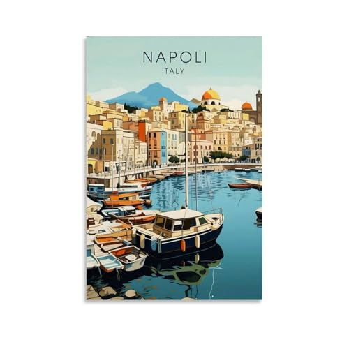 ouweri Napoli Italien, Vintage-Reiseposter, ästhetischer Druck, Kunst, Wandgemälde, Leinwand, moderne Schlafzimmerdekoration, 40 x 60 cm ouweri Napoli Italien, Vintage-Reiseposter, ästhetischer Druck, Kunst, Wandgemälde, Leinwand, moderne Schlafzimmerdekoration, 40 x 60 cm von ouweri