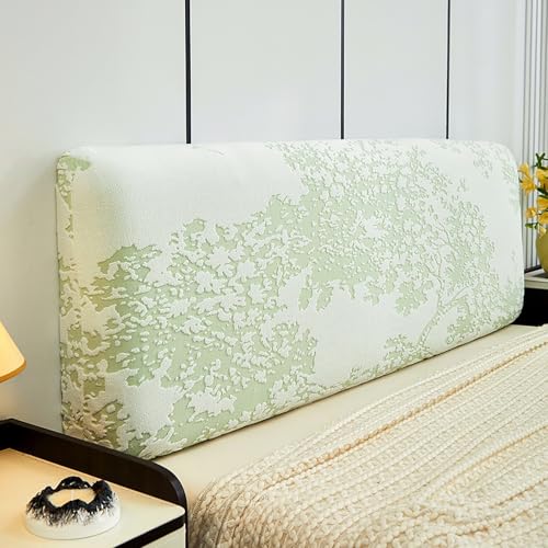 Eleganter Stretch-Bettkopfteilbezug, Universelle Passform Für Dünne/Dicke Kopfteile, Waschbarer, Staubdichter Schutz Für Full Queen King(Green,120cm/47in) von ouxei