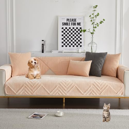 ouxei 2024 Simple Couchbezug Für 1-4 Sitzer In L-Form – Universell, Waschbar, Schutz Für Haustiermöbel(Skin,70 * 180cm) von ouxei