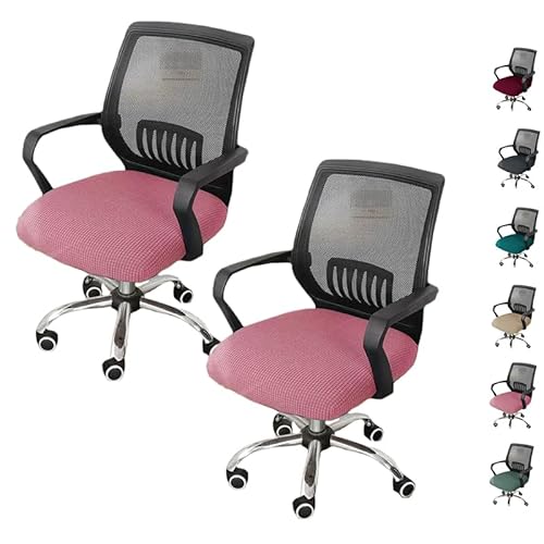 ouxei 2er-Pack Stretch-Sitzbezüge Für Bürostühle – Elastischer Schonbezug Für Dreh-/Computerstühle, Waschbarer Schutz Für Büro/Esszimmer(C 2pcs) von ouxei