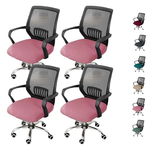 ouxei 2er-Pack Stretch-Sitzbezüge Für Bürostühle – Elastischer Schonbezug Für Dreh-/Computerstühle, Waschbarer Schutz Für Büro/Esszimmer(C 4pcs) von ouxei