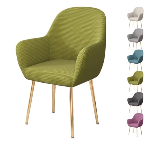 ouxei 6er-Set/4er-Set/2er-Set, Dehnbare Stuhlhussen Für Esszimmerstühle Mit Armlehnen, Gebogener Rückenlehne – Schutz Für Die Küchenbar(Green 1pcs) von ouxei