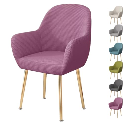 ouxei 6er-Set/4er-Set/2er-Set, Dehnbare Stuhlhussen Für Esszimmerstühle Mit Armlehnen, Gebogener Rückenlehne – Schutz Für Die Küchenbar(Purple 1pcs) von ouxei