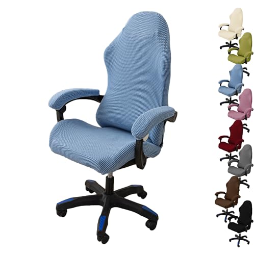 ouxei Bürostuhlbezüge Aus Kariertem Stoff – Dehnbare, Waschbare Schoner Für Gaming-Drehstühle Mit Armlehnen(C 1pcs) von ouxei