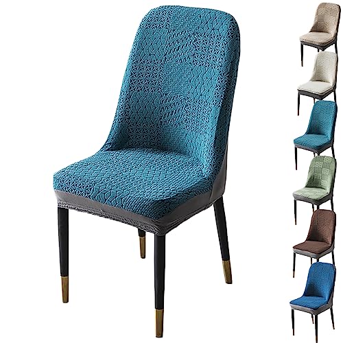 ouxei Dicke Jacquard-Stuhlhussen Für Esszimmerstühle, 1er-/2er-/4er-Set, Dehnbare Schonbezüge Mit Gebogener Rückenlehne Und Armlehnen(Blue 1pcs) von ouxei