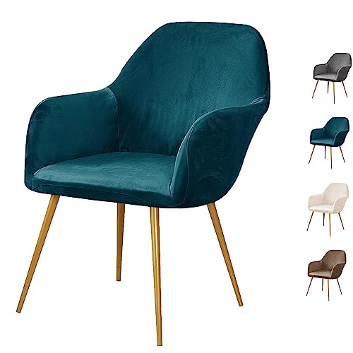 ouxei Dicker Ohrensesselbezug Aus Samt – Elastischer Schonbezug Für Sessel Mit Gebogener Rückenlehne, 1er/2er/4er/6er-Set(Blue 1pcs) von ouxei