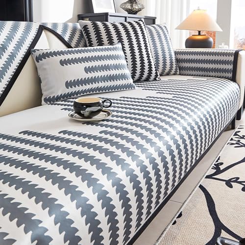 ouxei Kühlender Sommer-Couchbezug Aus EIS – Rutschfester, Waschbarer Bezug Für 3-Sitzer-Sofas Und 1-4-Sitzer(1,110 * 210CM) von ouxei