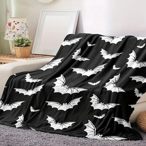 ouxei Plüschdecke Mit Fledermaus-Aufdruck Für Kinder – Gemütlicher Flanellüberwurf, Waschbar, Ideal Für Couch/Bett/Outdoor(27 * 39inch) von ouxei