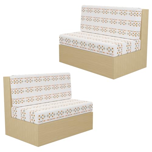 ouxei RV Dinette Stretch-Kissenbezüge – Bedruckte Schonbezüge Für Sitze/Rückenlehnen/Waschbar/Kinder & Hunde(A,2 Sets (4 Pieces)) von ouxei