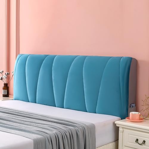 ouxei Samtbezug Für Bettkopfteile – Dicker, Gesteppter, Staubdichter Bezug Für Full-/Queen-/King-Size-Betten, Waschbarer Schutz(Blue,120cm(47.2in)) von ouxei