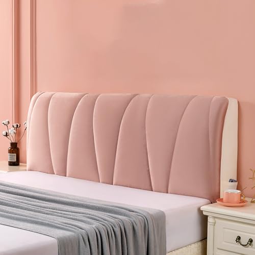 ouxei Samtbezug Für Bettkopfteile – Dicker, Gesteppter, Staubdichter Bezug Für Full-/Queen-/King-Size-Betten, Waschbarer Schutz(Pink,200cm(78.7in)) von ouxei