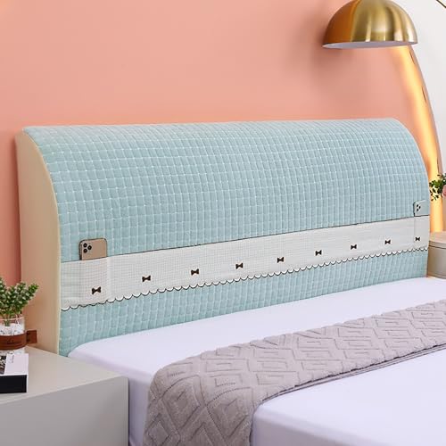 ouxei Samtbezug Für Bettkopfteile Mit Schleifenmuster – Verdickter Polsterschutz Für Twin-/Full-/Queen-/Kingsize-Betten(Green,71in) von ouxei
