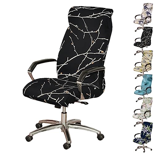 ouxei Stretch-Bezüge Für Drehstühle Mit Hoher Rückenlehne, 1er-/2er-/4er-/6er-Set, Waschbar, Für Gaming-/Bürostühle(B 1pcs,Large) von ouxei