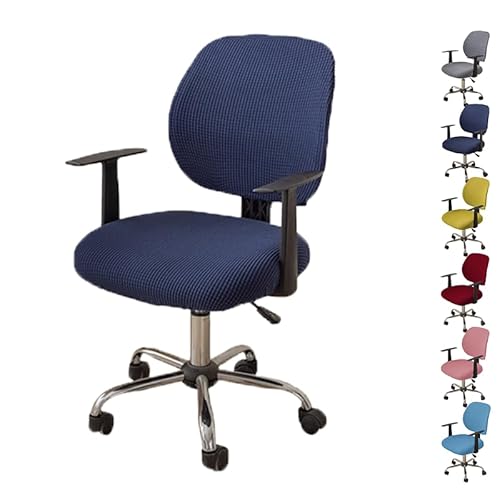 ouxei Stretch-Bürostuhlbezug Mit Plaidmuster – Verdickter Schonbezug Für Drehbare Drehstühle Mit Geteiltem Schreibtisch(B 1pcs) von ouxei