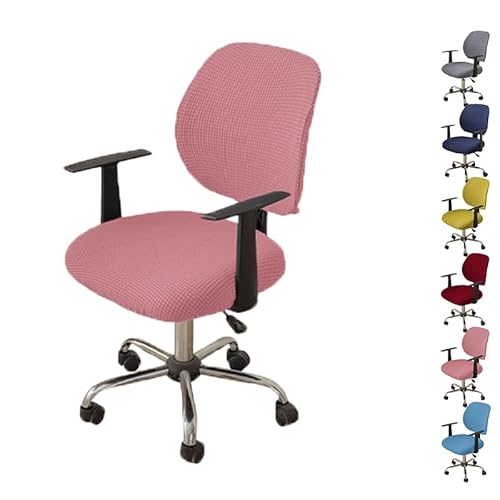 ouxei Stretch-Bürostuhlbezug Mit Plaidmuster – Verdickter Schonbezug Für Drehbare Drehstühle Mit Geteiltem Schreibtisch(E 1pcs) von ouxei