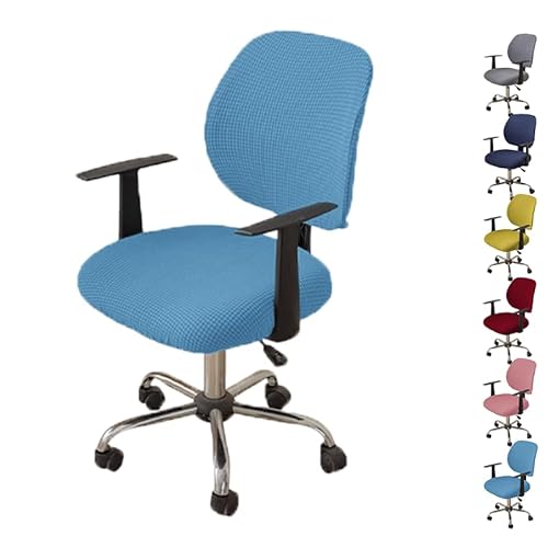 ouxei Stretch-Bürostuhlbezug Mit Plaidmuster – Verdickter Schonbezug Für Drehbare Drehstühle Mit Geteiltem Schreibtisch(F 1pcs) von ouxei