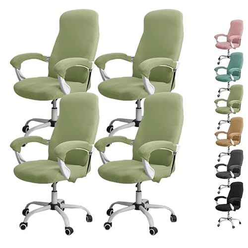 ouxei Stretch-Bürostuhlbezug Mit Reißverschluss – Elastischer Drehstuhlbezug Für Computer-/Gaming-Schreibtische(C 4pcs,Large) von ouxei