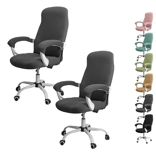 ouxei Stretch-Bürostuhlbezug Mit Reißverschluss – Elastischer Drehstuhlbezug Für Computer-/Gaming-Schreibtische(E 2pcs,Small) von ouxei