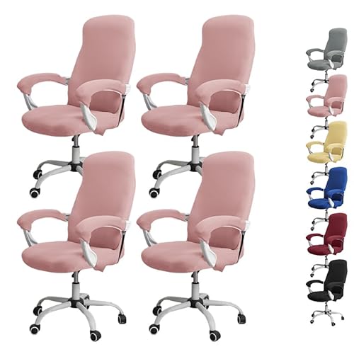 ouxei Stretch-Bürostuhlbezug Mit Reißverschluss – Elastischer Universal-Schonbezug Für Computer-/Schreibtisch-/Drehstühle(A 4pcs,Small) von ouxei