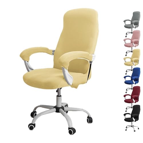 ouxei Stretch-Bürostuhlbezug Mit Reißverschluss – Elastischer Universal-Schonbezug Für Computer-/Schreibtisch-/Drehstühle(C 1pcs,Large) von ouxei