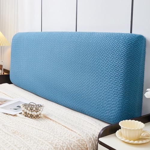 ouxei Stretch-Kopfteilbezug – Elastischer, Staubdichter Schutz Für Betten, Universelle Passform Bis Zu Einer Höhe Von 70 cm(Blue,220cm/87in) von ouxei
